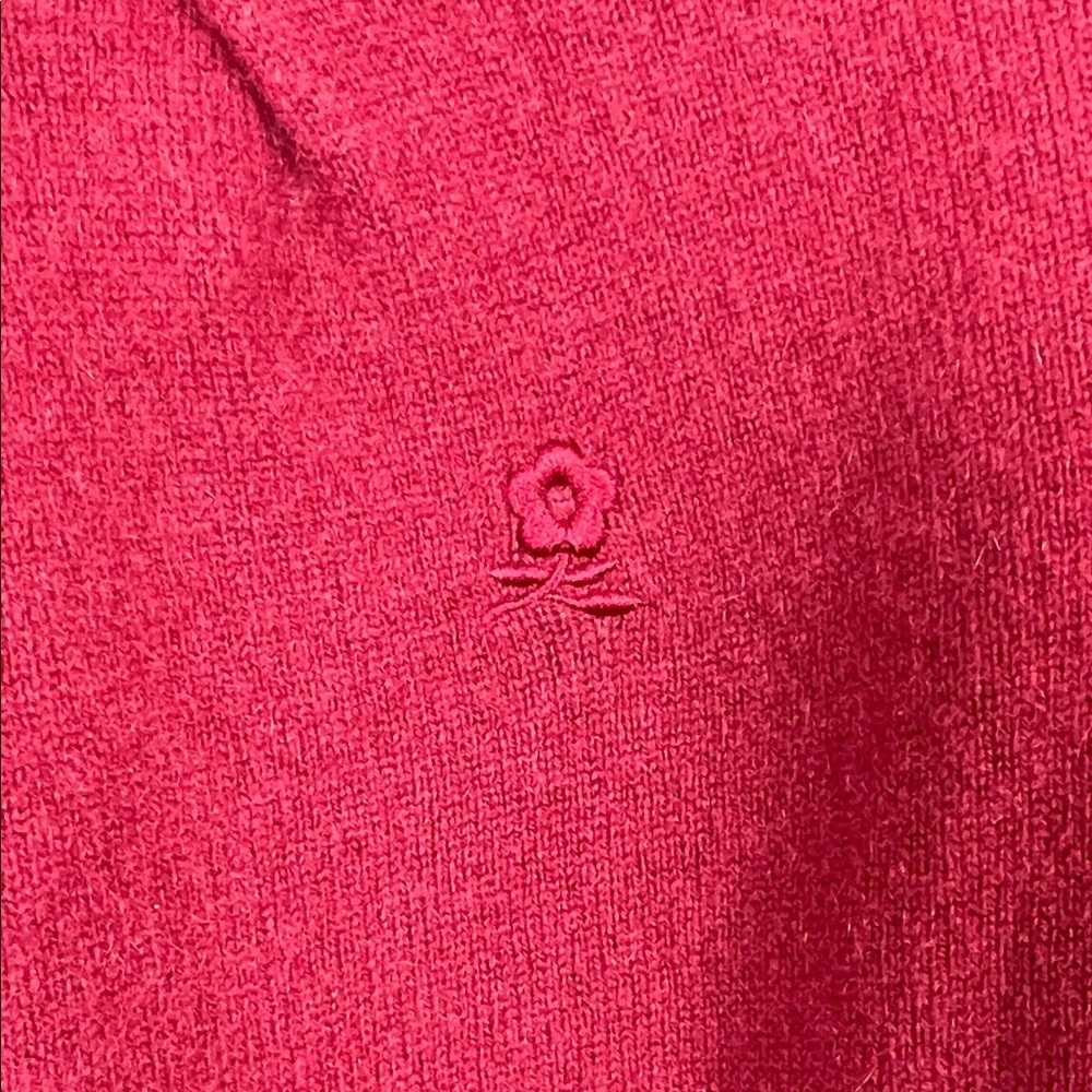 Montagut Paris Cashmere Sweater Elegant Red Sweater - Picture 4 of 10